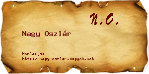 Nagy Oszlár névjegykártya
